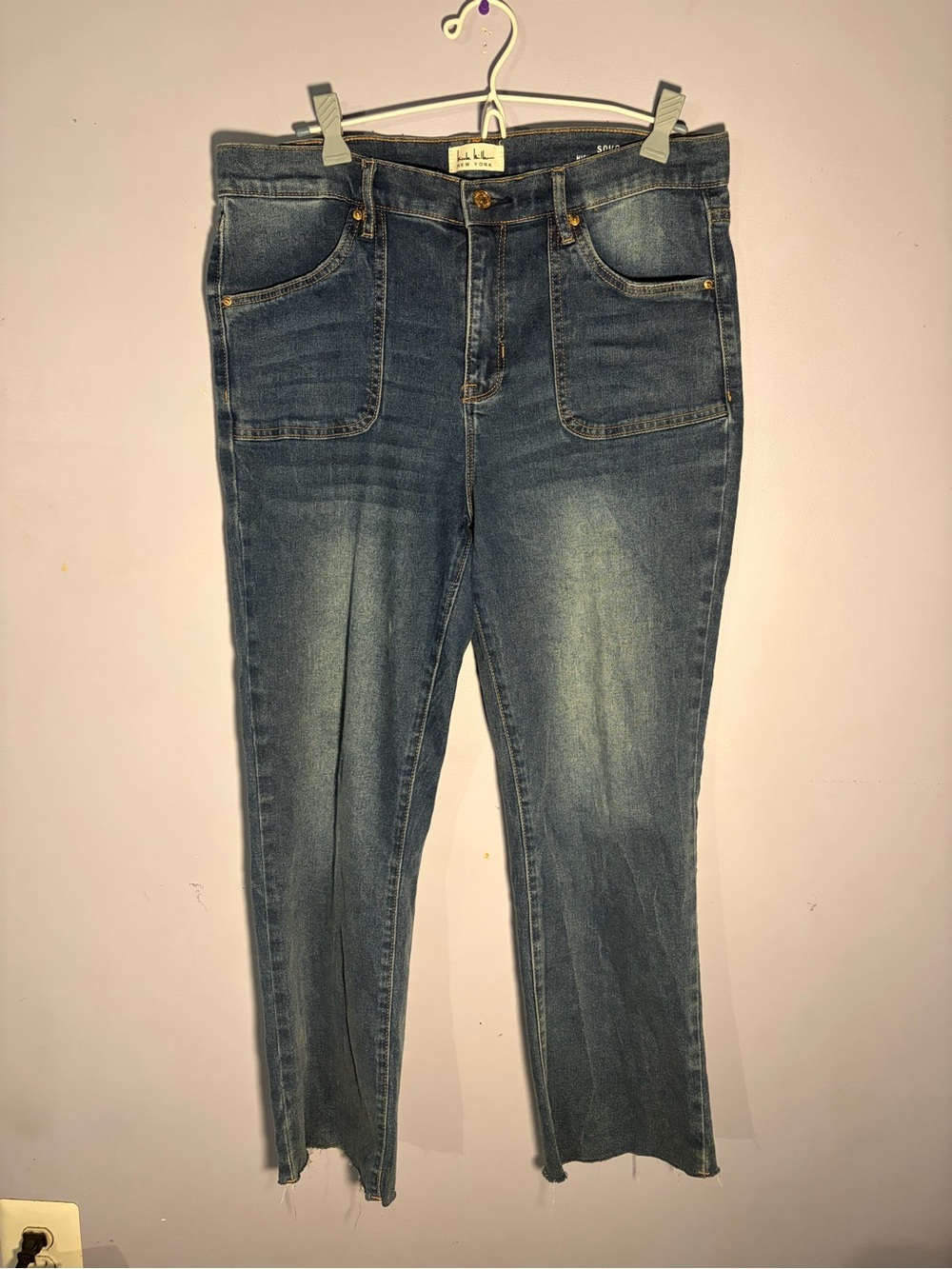 Nicole Miller Straight-Leg Blue Denim Jeans